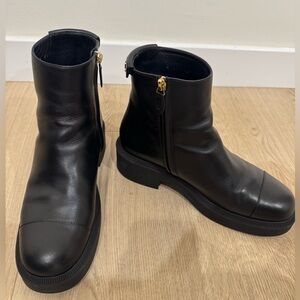 Chanel black booties 39